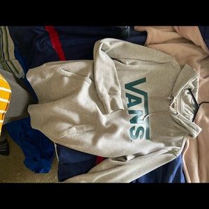 Off gray Vans logo hoodie